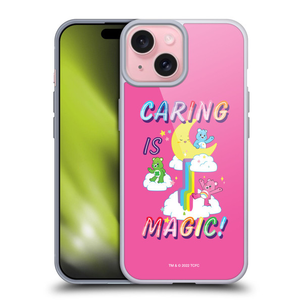Care Bears 40th Anniversary Caring Is Magic Soft Gel Case for Apple iPhone 15 & MagSafe