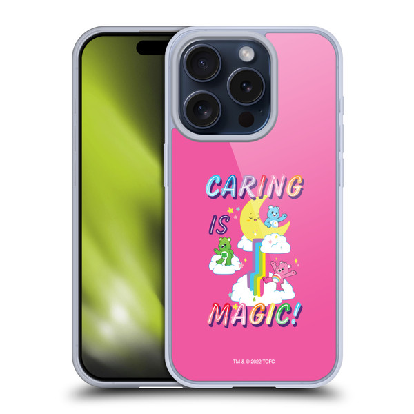 Care Bears 40th Anniversary Caring Is Magic Soft Gel Case for Apple iPhone 15 Pro & MagSafe