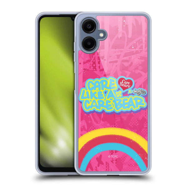 Care Bears Graffiti Collection by Murwalls Rainbow In Pink Soft Gel Case for Samsung Galaxy A06 4G