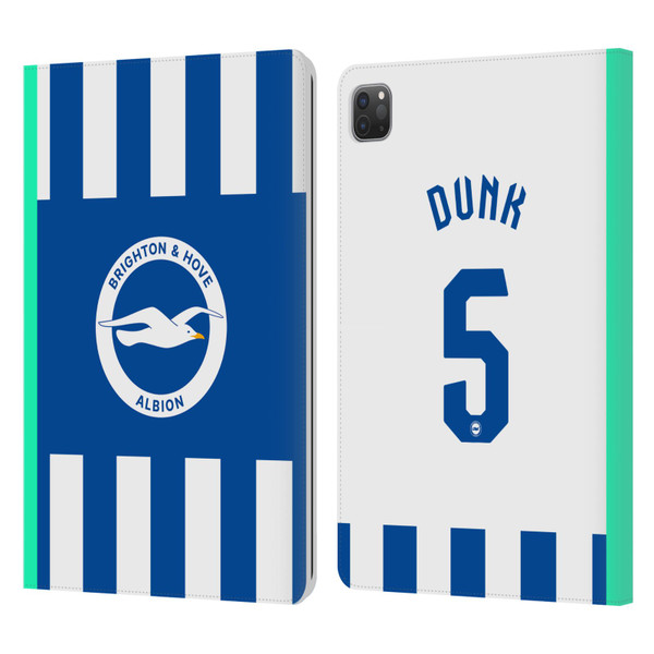 Brighton & Hove Albion F.C 2025/26 Players Home Kit Lewis Dunk Leather Book Wallet Case Cover For Apple iPad Pro 11 2020 / 2021 / 2022