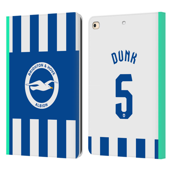 Brighton & Hove Albion F.C 2025/26 Players Home Kit Lewis Dunk Leather Book Wallet Case Cover For Apple iPad 9.7 2017 / iPad 9.7 2018