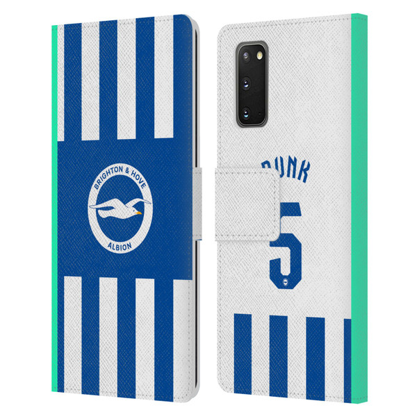 Brighton & Hove Albion F.C 2025/26 Players Home Kit Lewis Dunk Leather Book Wallet Case Cover For Samsung Galaxy S20 / S20 5G