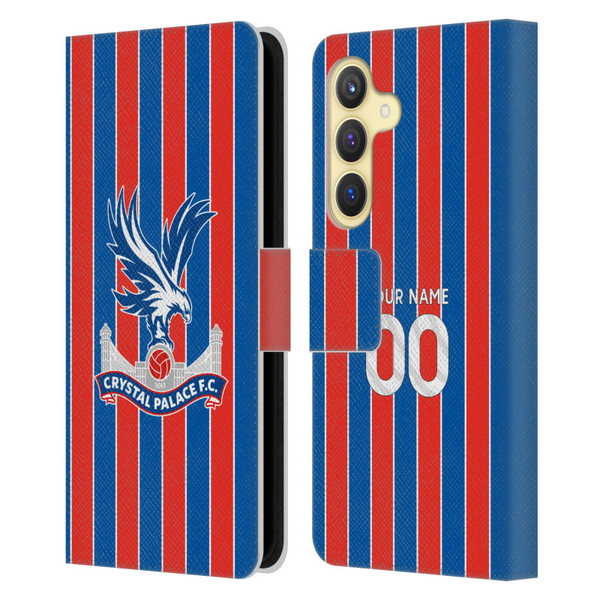 Custom Customised Personalised Crystal Palace Football Club 2025/26 Kit Home Leather Book Wallet Case Cover For Samsung Galaxy S24 5G Custom Customised Personalised Crystal Palace Football Club 2025/26 Kit Home Leather Book Wallet Case Cover For Samsung Galaxy S24 5G
