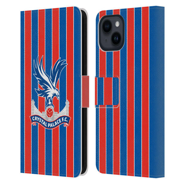 Crystal Palace FC 2025/26 Crest Kit Home Leather Book Wallet Case Cover For Apple iPhone 15 Crystal Palace FC 2025/26 Crest Kit Home Leather Book Wallet Case Cover For Apple iPhone 15