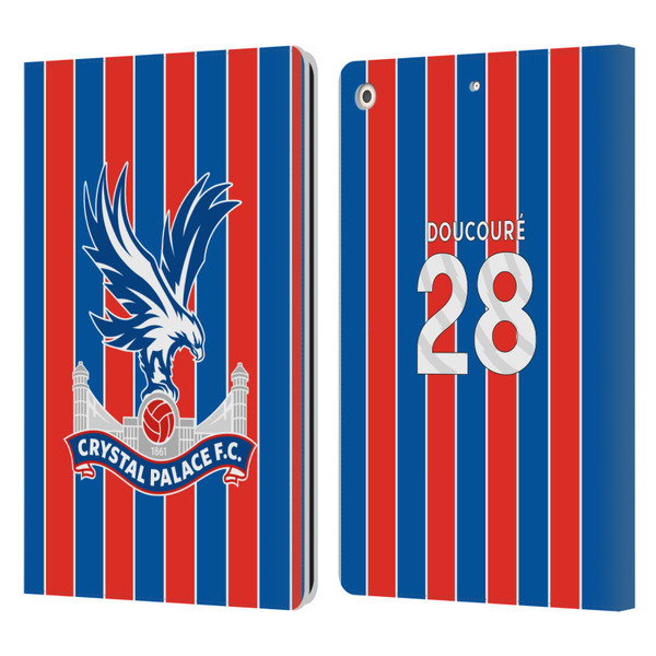 Crystal Palace FC 2025/26 Players Home Kit Cheick Doucouré Leather Book Wallet Case Cover For Apple iPad 10.2 2019/2020/2021