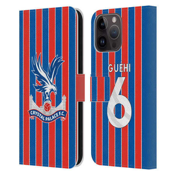 Crystal Palace FC 2025/26 Players Home Kit Marc Guéhi Leather Book Wallet Case Cover For Apple iPhone 15 Pro Max Crystal Palace FC 2025/26 Players Home Kit Marc Guéhi Leather Book Wallet Case Cover For Apple iPhone 15 Pro Max