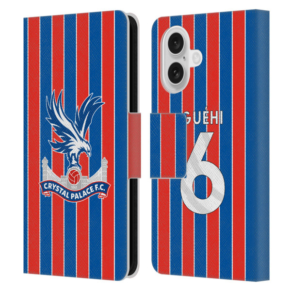 Crystal Palace FC 2025/26 Players Home Kit Marc Guéhi Leather Book Wallet Case Cover For Apple iPhone 16