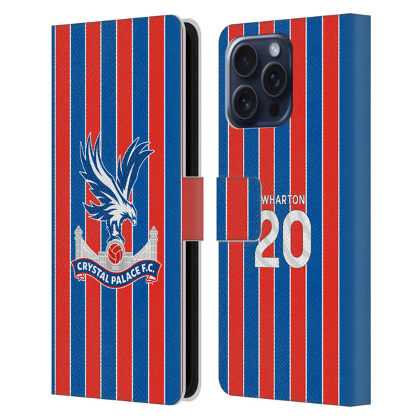 Crystal Palace FC 2025/26 Players Home Kit Adam Wharton Leather Book Wallet Case Cover For Apple iPhone 16 Pro Max Crystal Palace FC 2025/26 Players Home Kit Adam Wharton Leather Book Wallet Case Cover For Apple iPhone 16 Pro Max