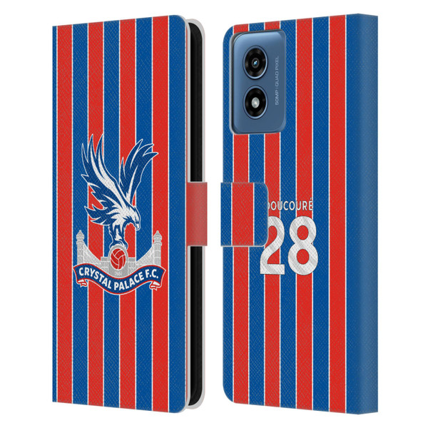 Crystal Palace FC 2025/26 Players Home Kit Cheick Doucouré Leather Book Wallet Case Cover For Motorola Moto G Play (2024)