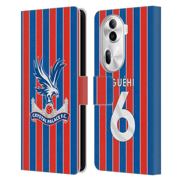 Crystal Palace FC 2025/26 Players Home Kit Marc Guéhi Leather Book Wallet Case Cover For OPPO Reno11 Crystal Palace FC 2025/26 Players Home Kit Marc Guéhi Leather Book Wallet Case Cover For OPPO Reno11