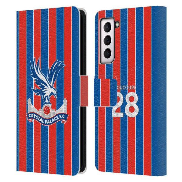 Crystal Palace FC 2025/26 Players Home Kit Cheick Doucouré Leather Book Wallet Case Cover For Samsung Galaxy S21 5G Crystal Palace FC 2025/26 Players Home Kit Cheick Doucouré Leather Book Wallet Case Cover For Samsung Galaxy S21 5G