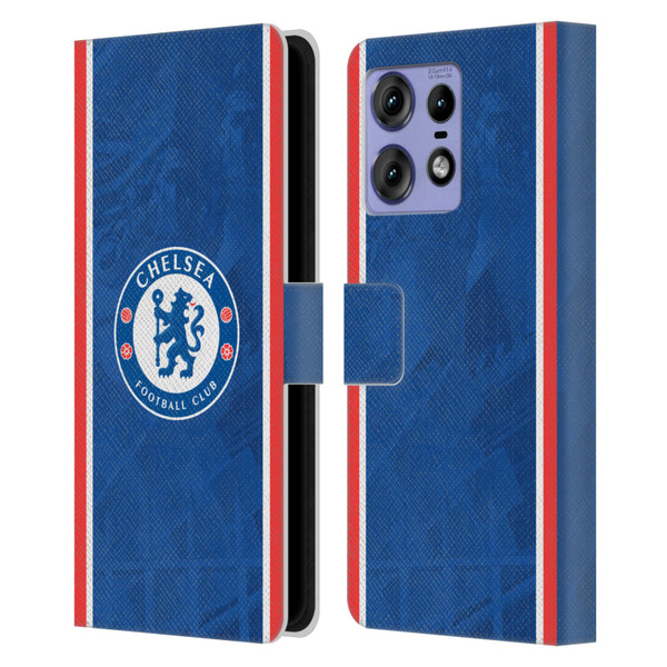 Chelsea Football Club 2025/26 Kit Home Leather Book Wallet Case Cover For Motorola Edge 50 Pro