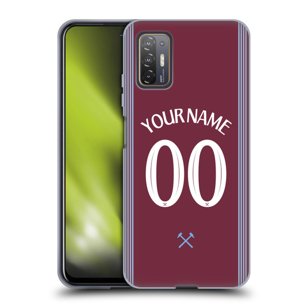 Custom Customised Personalised West Ham United FC 2025/26 Kit Home Soft Gel Case for HTC Desire 21 Pro 5G