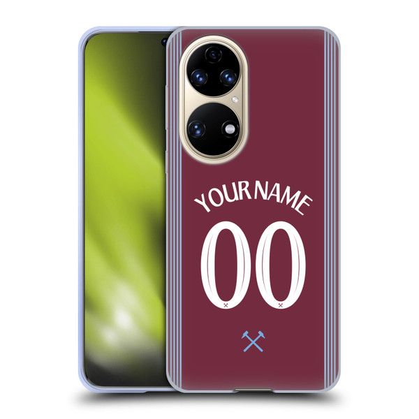 Custom Customised Personalised West Ham United FC 2025/26 Kit Home Soft Gel Case for Huawei P50 Custom Customised Personalised West Ham United FC 2025/26 Kit Home Soft Gel Case for Huawei P50