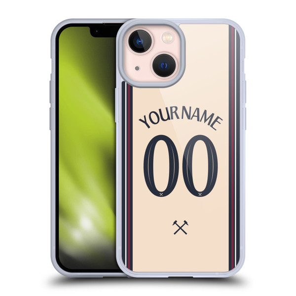 Custom Customised Personalised West Ham United FC 2025/26 Kit Away Soft Gel Case for Apple iPhone 13 Mini Custom Customised Personalised West Ham United FC 2025/26 Kit Away Soft Gel Case for Apple iPhone 13 Mini