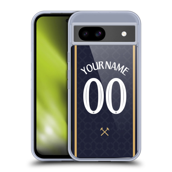 Custom Customised Personalised West Ham United FC 2025/26 Kit Third Soft Gel Case for Google Pixel 8a