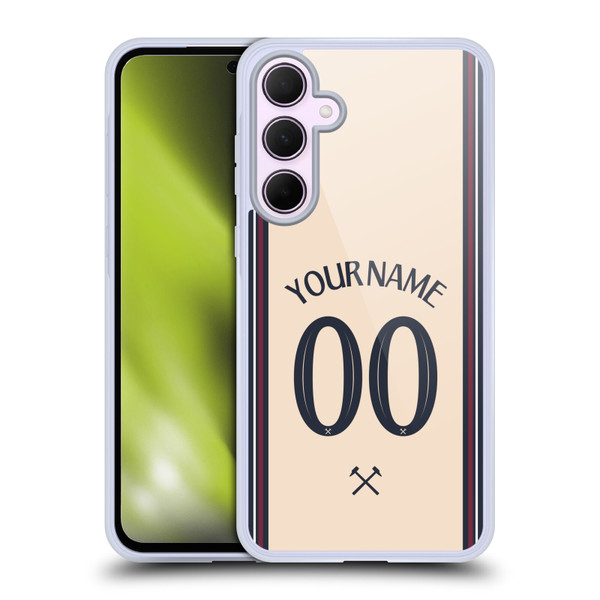 Custom Customised Personalised West Ham United FC 2025/26 Kit Away Soft Gel Case for Samsung Galaxy A35 5G