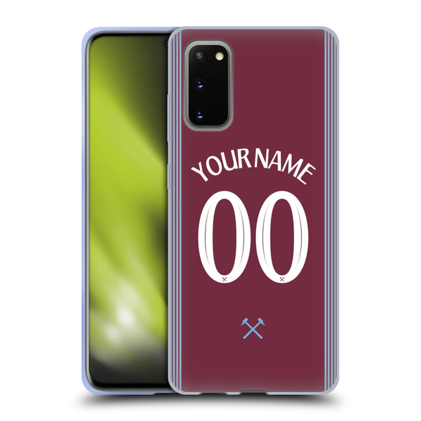 Custom Customised Personalised West Ham United FC 2025/26 Kit Home Soft Gel Case for Samsung Galaxy S20 / S20 5G Custom Customised Personalised West Ham United FC 2025/26 Kit Home Soft Gel Case for Samsung Galaxy S20 / S20 5G