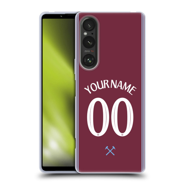 Custom Customised Personalised West Ham United FC 2025/26 Kit Home Soft Gel Case for Sony Xperia 1 V 5G Custom Customised Personalised West Ham United FC 2025/26 Kit Home Soft Gel Case for Sony Xperia 1 V 5G