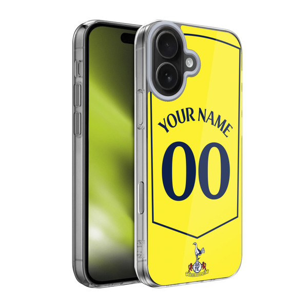 Custom Customised Personalised Tottenham Hotspur F.C. 2025/26 Badge Kit Third Soft Gel Case for Apple iPhone 17