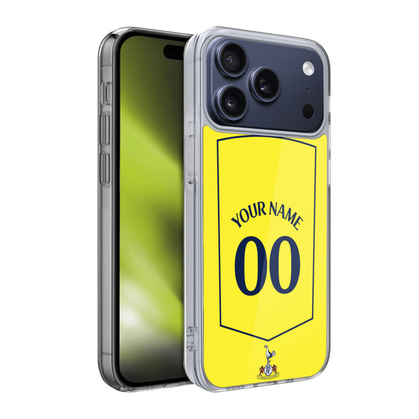 Custom Customised Personalised Tottenham Hotspur F.C. 2025/26 Badge Kit Third Soft Gel Case for Apple iPhone 17 Pro