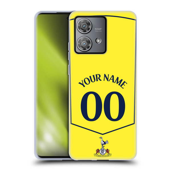 Custom Customised Personalised Tottenham Hotspur F.C. 2025/26 Badge Kit Third Soft Gel Case for Motorola Edge 40 Neo 5G