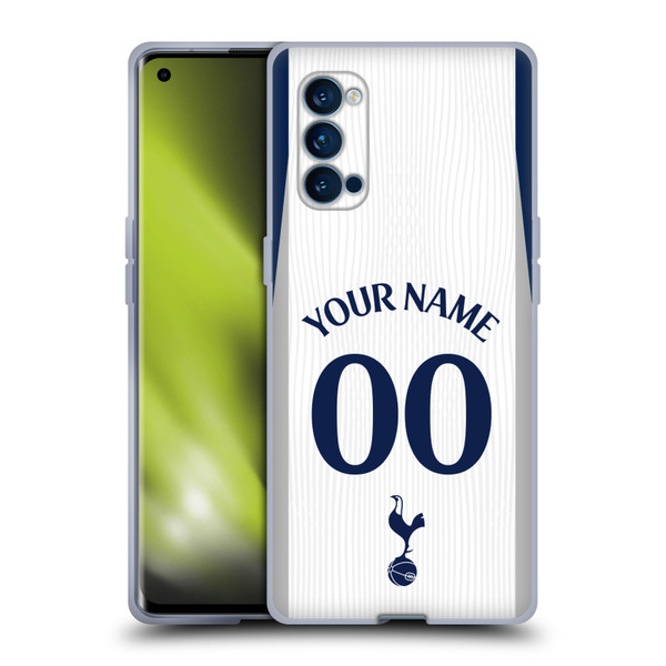 Custom Customised Personalised Tottenham Hotspur F.C. 2025/26 Badge Kit Home Soft Gel Case for OPPO Reno 4 Pro 5G Custom Customised Personalised Tottenham Hotspur F.C. 2025/26 Badge Kit Home Soft Gel Case for OPPO Reno 4 Pro 5G