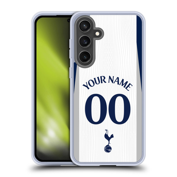 Custom Customised Personalised Tottenham Hotspur F.C. 2025/26 Badge Kit Home Soft Gel Case for Samsung Galaxy S24 FE
