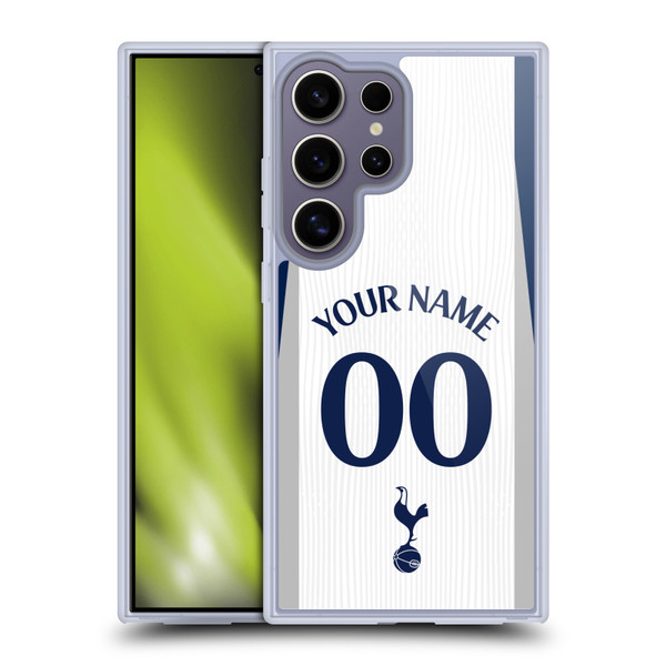 Custom Customised Personalised Tottenham Hotspur F.C. 2025/26 Badge Kit Home Soft Gel Case for Samsung Galaxy S25 Ultra