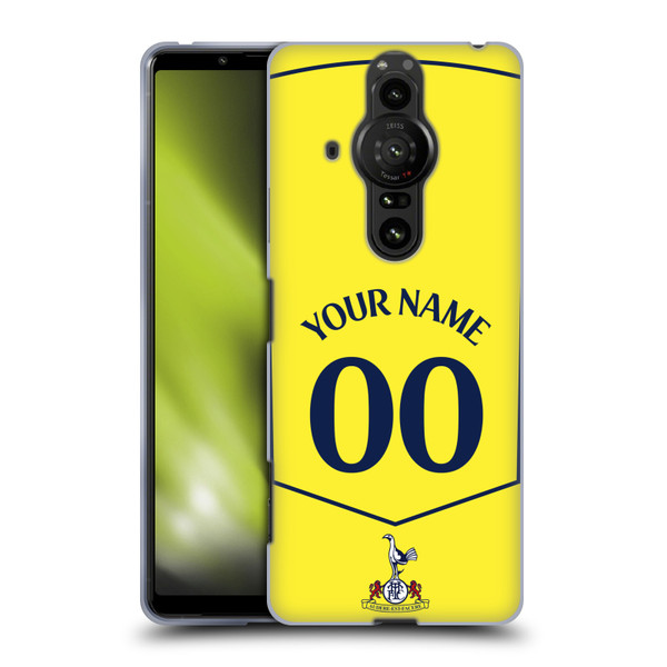 Custom Customised Personalised Tottenham Hotspur F.C. 2025/26 Badge Kit Third Soft Gel Case for Sony Xperia Pro-I