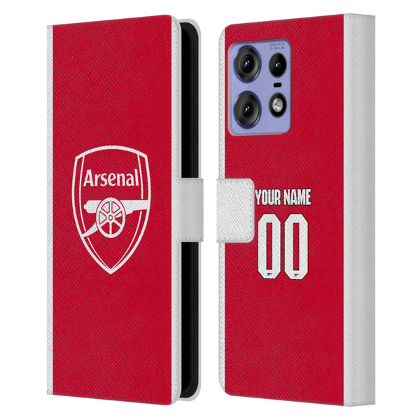 Custom Customised Personalised Arsenal FC 2025/26 Kit Home Leather Book Wallet Case Cover For Motorola Edge 50 Pro Custom Customised Personalised Arsenal FC 2025/26 Kit Home Leather Book Wallet Case Cover For Motorola Edge 50 Pro