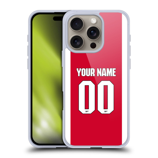 Custom Customised Personalised Arsenal FC 2025/26 Kit Home Soft Gel Case for Apple iPhone 16 Pro Custom Customised Personalised Arsenal FC 2025/26 Kit Home Soft Gel Case for Apple iPhone 16 Pro