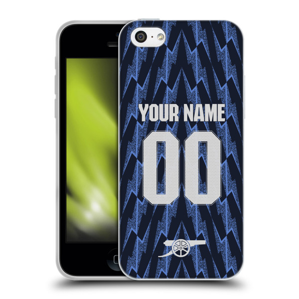 Custom Customised Personalised Arsenal FC 2025/26 Kit Away Soft Gel Case for Apple iPhone 5c