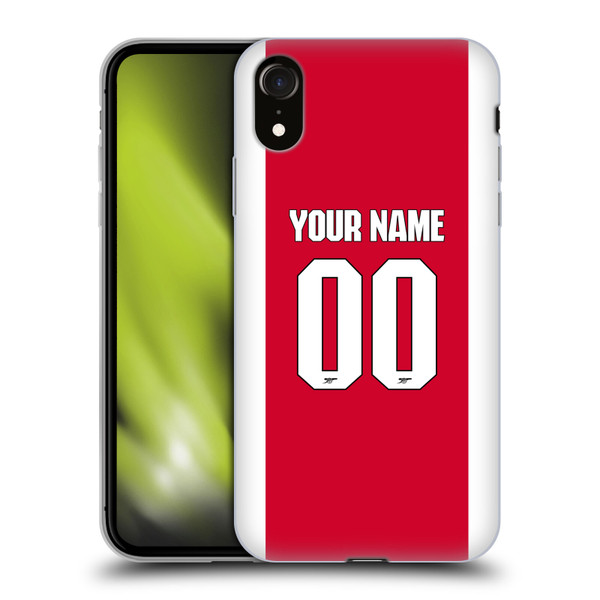 Custom Customised Personalised Arsenal FC 2025/26 Kit Home Soft Gel Case for Apple iPhone XR Custom Customised Personalised Arsenal FC 2025/26 Kit Home Soft Gel Case for Apple iPhone XR