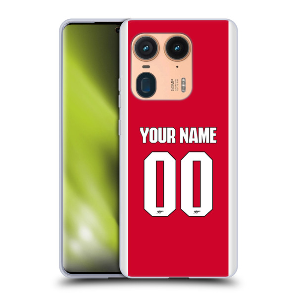Custom Customised Personalised Arsenal FC 2025/26 Kit Home Soft Gel Case for Motorola Edge 50 Ultra/X50 Ultra