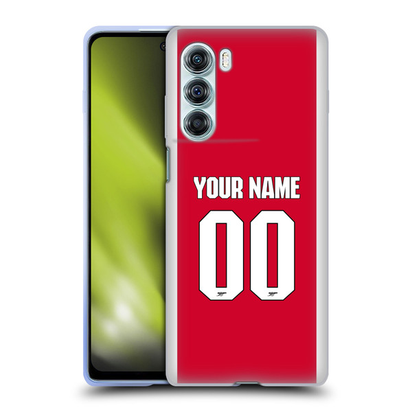 Custom Customised Personalised Arsenal FC 2025/26 Kit Home Soft Gel Case for Motorola Edge S30 / Moto G200 5G