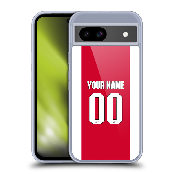 Custom Customised Personalised Arsenal FC 2025/26 Kit Home Soft Gel Case for Google Pixel 8a