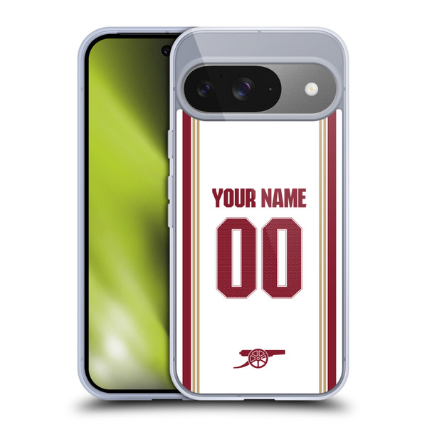Custom Customised Personalised Arsenal FC 2025/26 Kit Third Soft Gel Case for Google Pixel 9 / Pixel 9 Pro