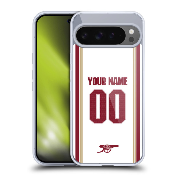 Custom Customised Personalised Arsenal FC 2025/26 Kit Third Soft Gel Case for Google Pixel 9 Pro XL