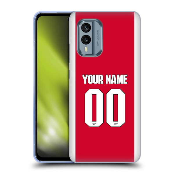 Custom Customised Personalised Arsenal FC 2025/26 Kit Home Soft Gel Case for Nokia X30 Custom Customised Personalised Arsenal FC 2025/26 Kit Home Soft Gel Case for Nokia X30