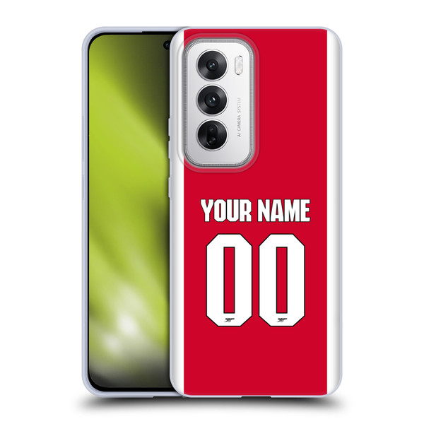 Custom Customised Personalised Arsenal FC 2025/26 Kit Home Soft Gel Case for OPPO Reno12 5G
