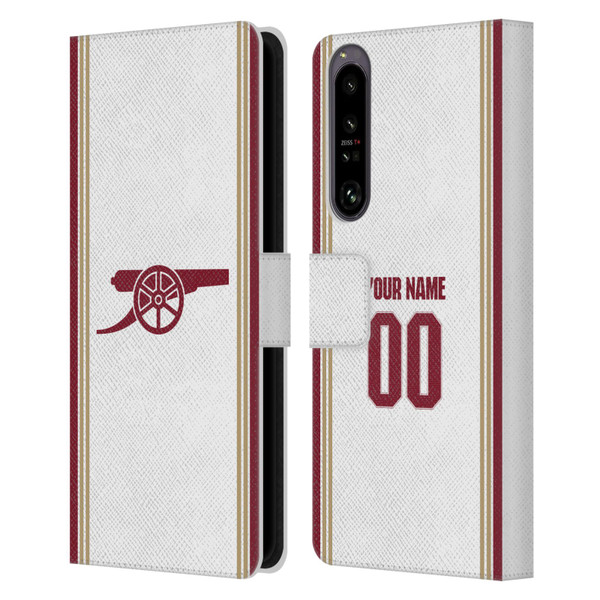 Custom Customised Personalised Arsenal FC 2025/26 Kit Third Leather Book Wallet Case Cover For Sony Xperia 1 IV