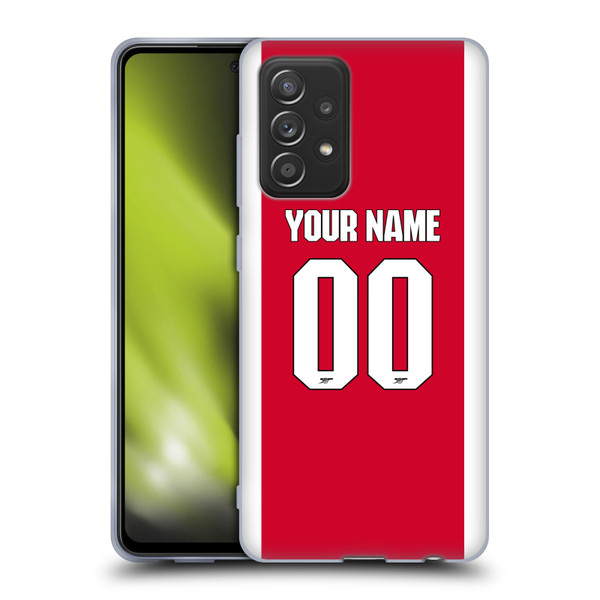 Custom Customised Personalised Arsenal FC 2025/26 Kit Home Soft Gel Case for Samsung Galaxy A52 / A52s / 5G (2021)