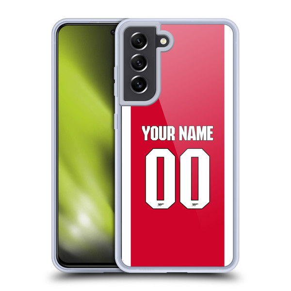 Custom Customised Personalised Arsenal FC 2025/26 Kit Home Soft Gel Case for Samsung Galaxy S21 FE 5G Custom Customised Personalised Arsenal FC 2025/26 Kit Home Soft Gel Case for Samsung Galaxy S21 FE 5G