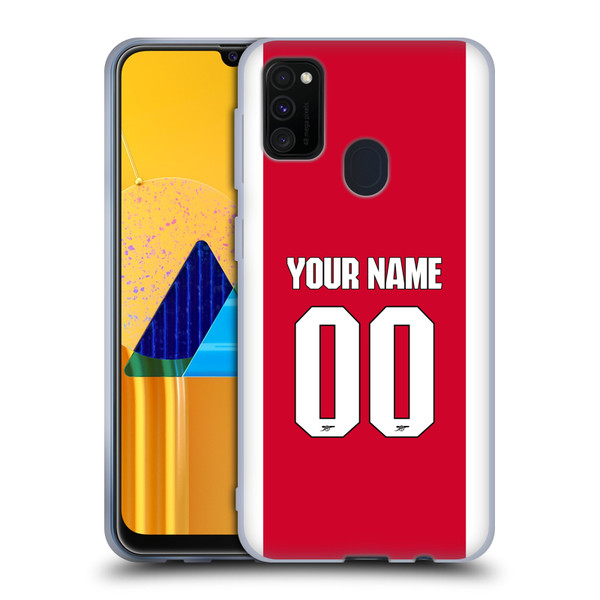 Custom Customised Personalised Arsenal FC 2025/26 Kit Home Soft Gel Case for Samsung Galaxy M30s (2019)/M21 (2020)