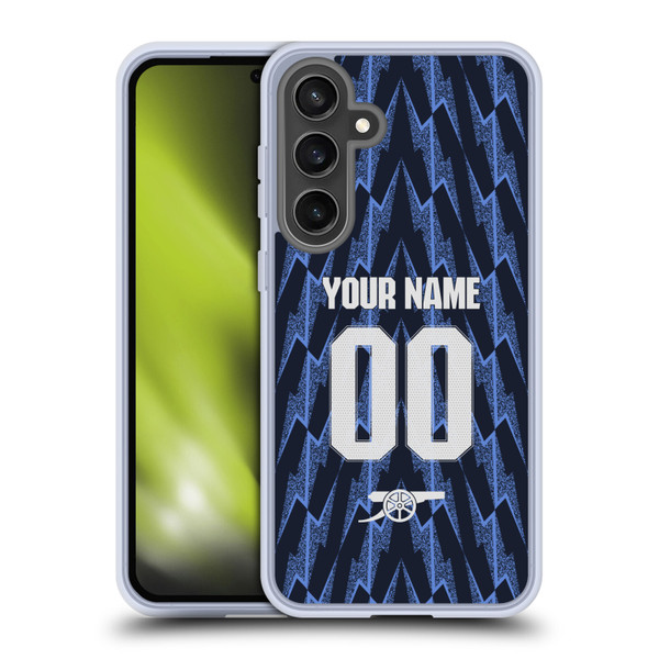 Custom Customised Personalised Arsenal FC 2025/26 Kit Away Soft Gel Case for Samsung Galaxy S24 FE