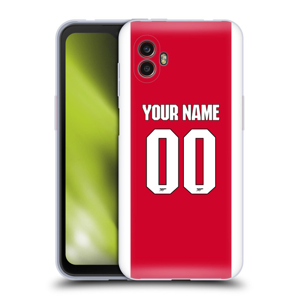 Custom Customised Personalised Arsenal FC 2025/26 Kit Home Soft Gel Case for Samsung Galaxy Xcover6 Pro/Pro2