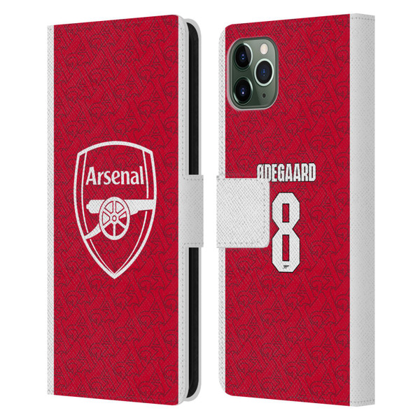 Arsenal FC 2025/26 Players Home Kit Martin Ødegaard Leather Book Wallet Case Cover For Apple iPhone 11 Pro Max Arsenal FC 2025/26 Players Home Kit Martin Ødegaard Leather Book Wallet Case Cover For Apple iPhone 11 Pro Max