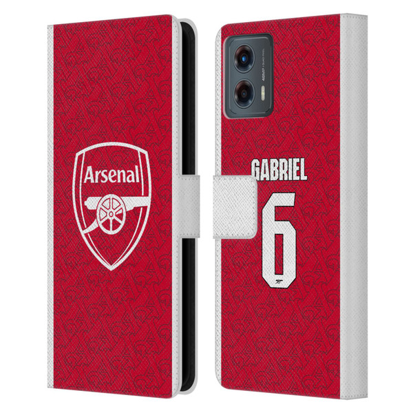 Arsenal FC 2025/26 Players Home Kit Gabriel Magalhães Leather Book Wallet Case Cover For Motorola Moto G (2023) Arsenal FC 2025/26 Players Home Kit Gabriel Magalhães Leather Book Wallet Case Cover For Motorola Moto G (2023)