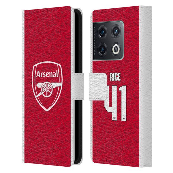 Arsenal FC 2025/26 Players Home Kit Declan Rice Leather Book Wallet Case Cover For OnePlus 10 Pro
